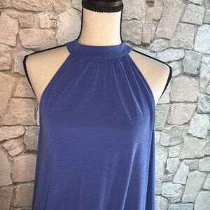 Green Envelope Blue Sleeveless Relaxed Tank Top